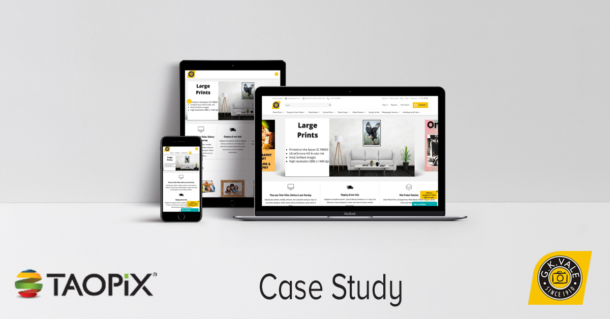 Taopix Case Study: GK Vale see 60% rise in revenue with Taopix Online