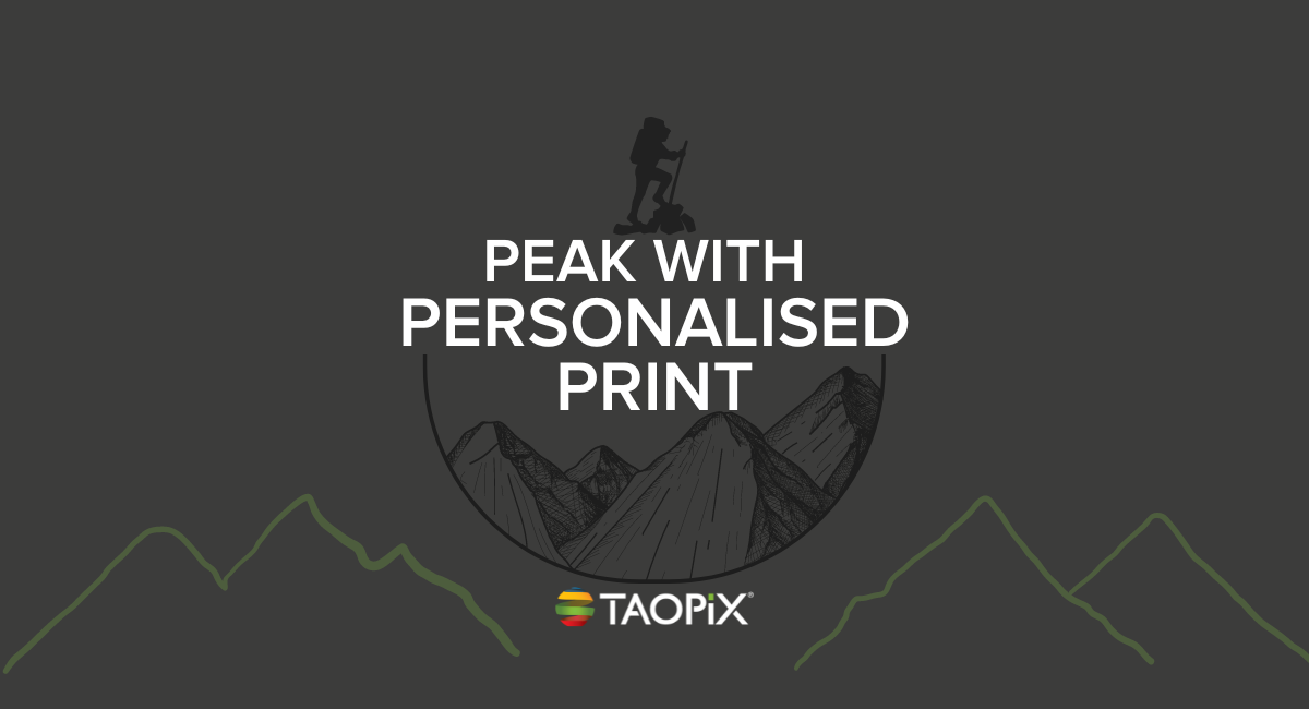 Peak with personalised print